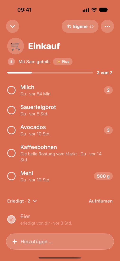 One list, two people